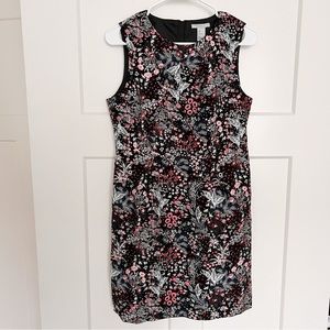 NWT H&M 10 Black Blue Pink Floral Sleeveless High Neck Formal Mini Dress